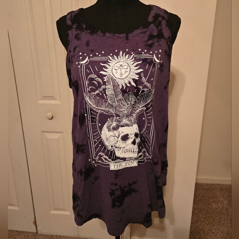 Torrid Sz M/L Tie Dye Sun Graphic Women's Tank Top